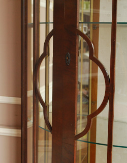 j-1014-f アンティークガラスキャビネットのガラス