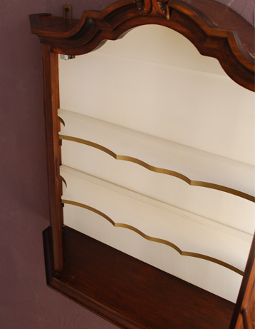 j-1071-f アンティークウォールキャビネットの扉内