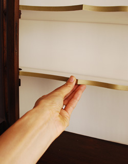 j-1071-f アンティークウォールキャビネットの棚板