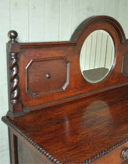 j-1094-f アンティークミラー付きサイドボードの装飾