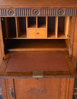 j-1101-f アンティークサイドバイサイドのビューロー内