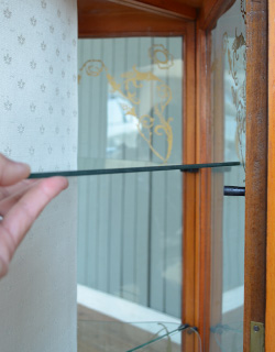 j-1103-f アンティークガラスショーケースの棚板