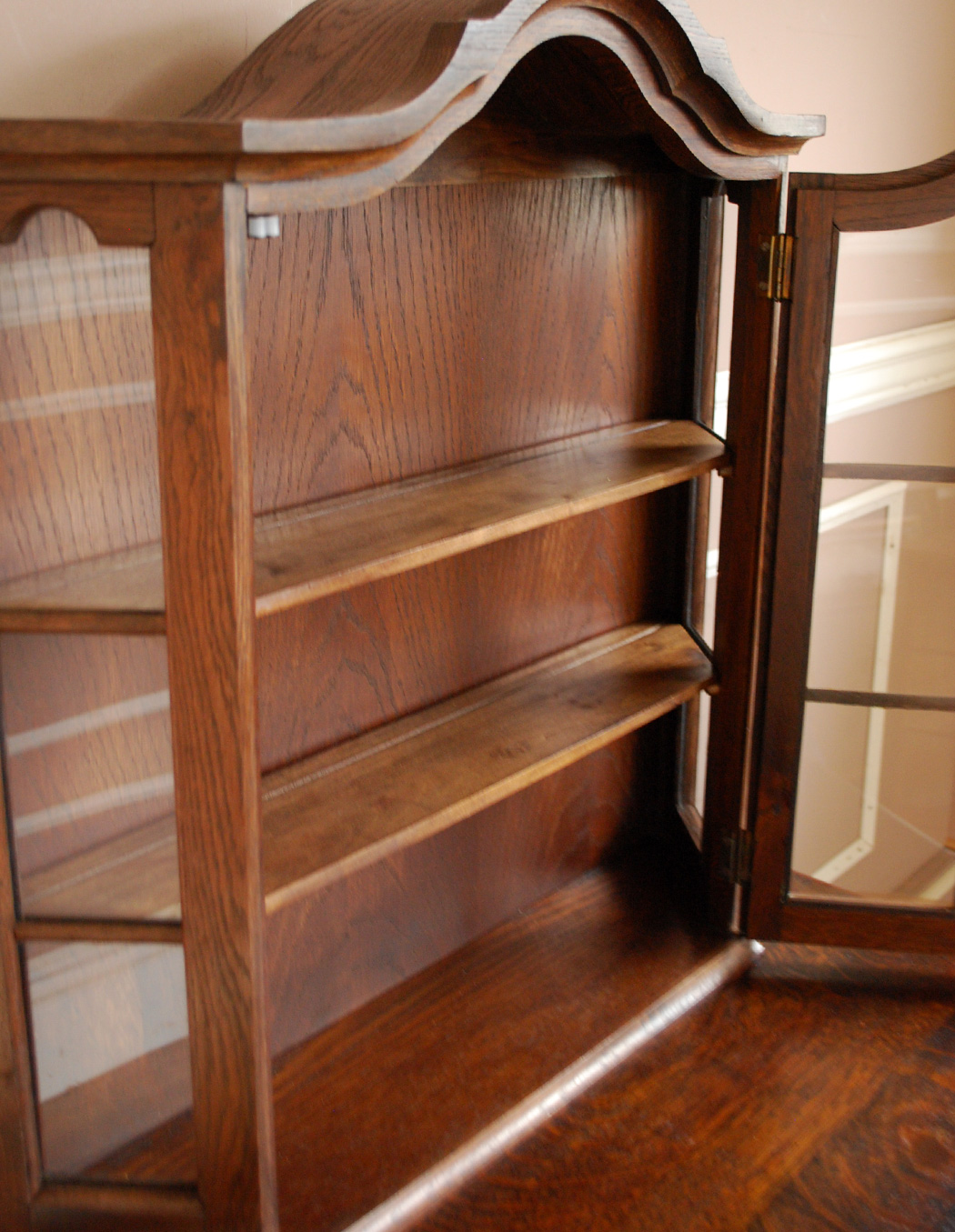 j-1157-f アンティークウォールキャビネットの扉内