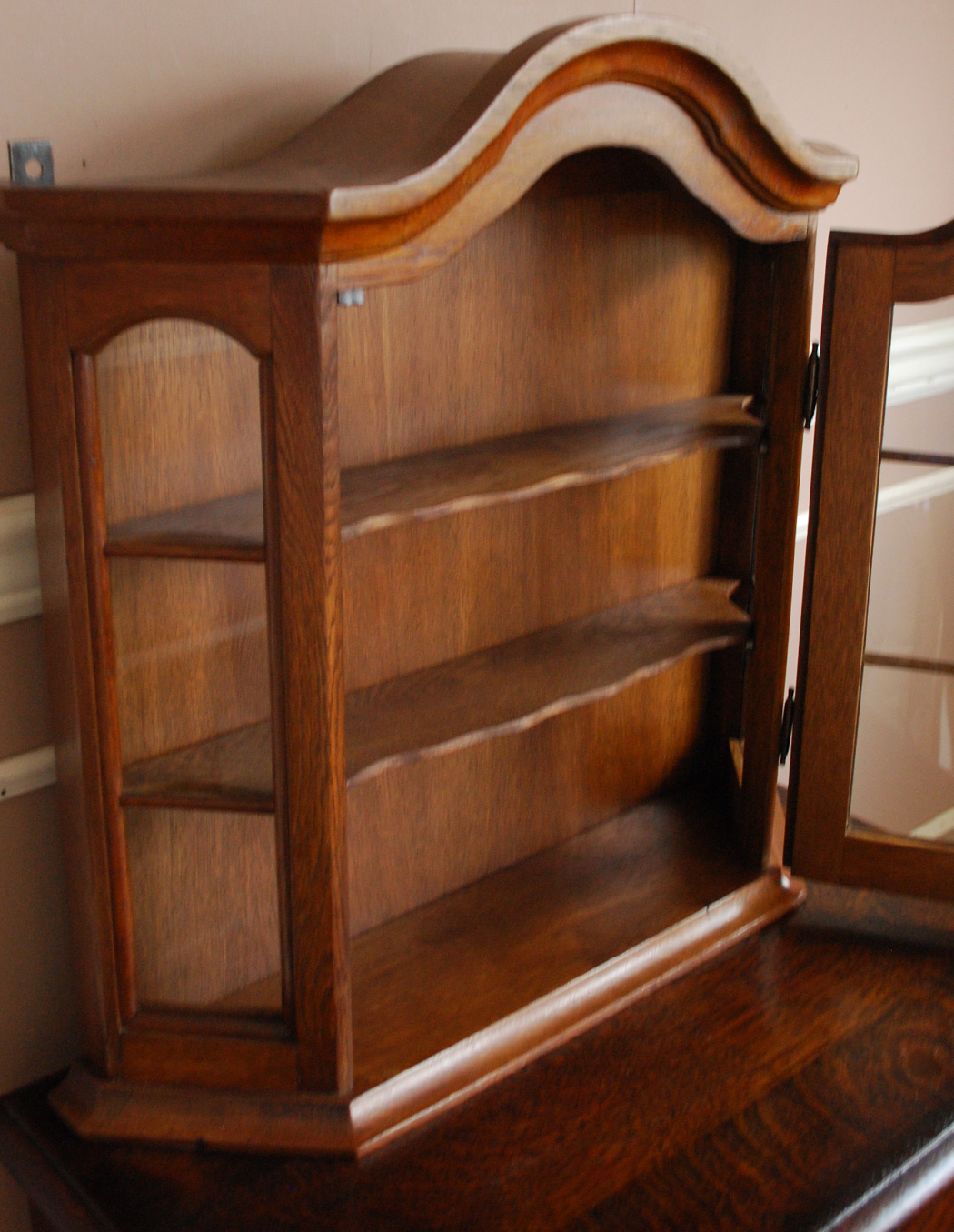 j-1183-f アンティークウォールキャビネットの扉内