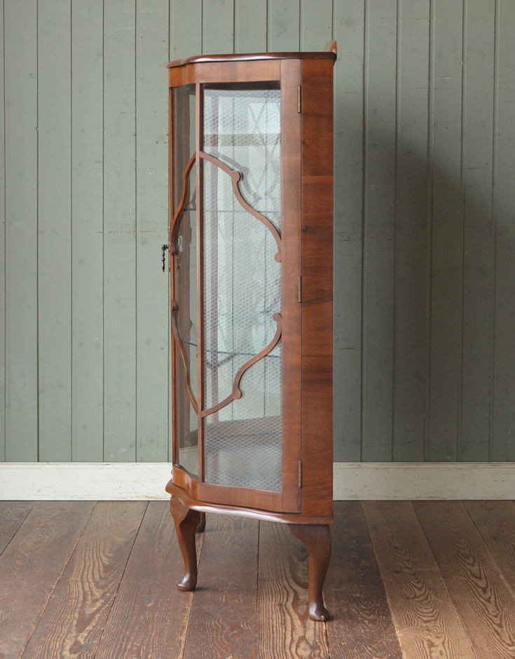 j-1191-f アンティークガラスキャビネットの横