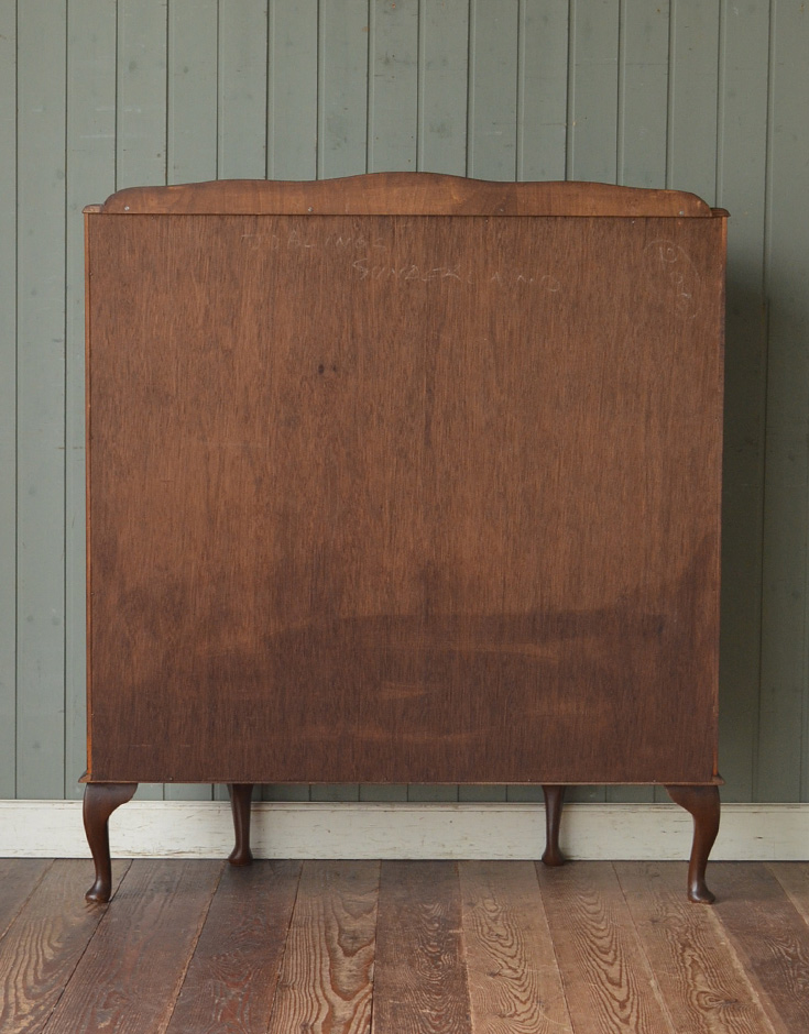 j-1191-f アンティークガラスキャビネットの後ろ