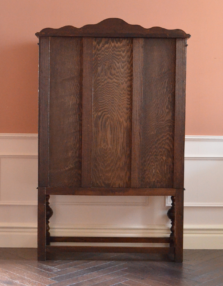 j-1202-f アンティークブックケースの後ろ