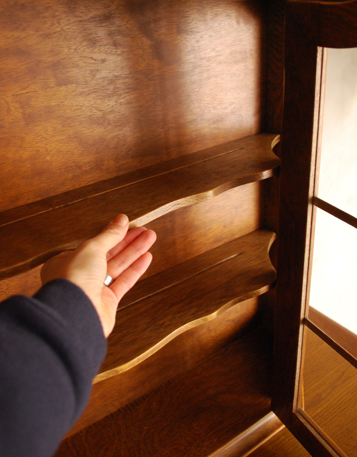 j-1229-f アンティークウォールキャビネットの棚板