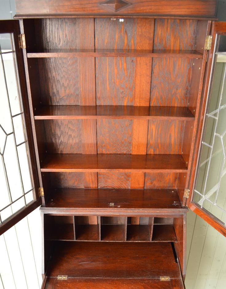 j-1248-f アンティークブックビューローの扉内