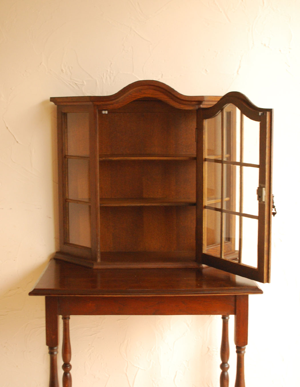 j-1251-f アンティークウォールキャビネットのガラス