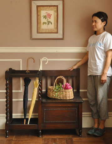 j-776-f アンティーク コファー（ベンチ）