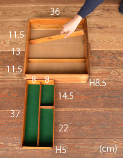 j-780-f アンティークサイドボードの引き出し内寸