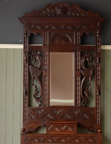 j-954-f アンティークホールスタンドのアップ