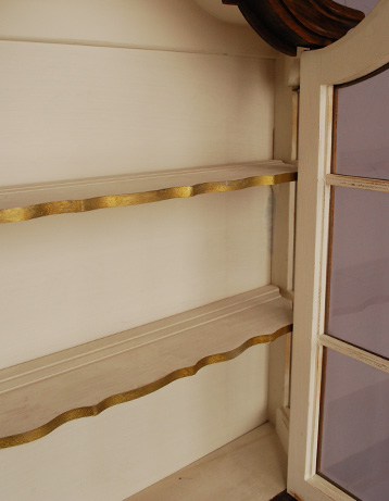 j-967-f アンティークウォールキャビネットの扉内