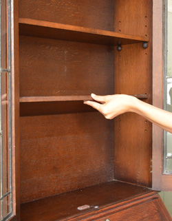 j-991-f アンティークブックビューロー（本棚兼デスク）の棚板