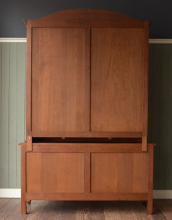 j-998-f アンティークガラスキャビネットの後ろ