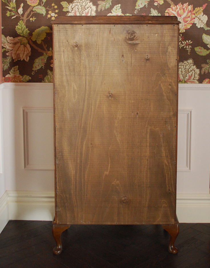 k-1049-f アンティークガラスキャビネットの後ろ