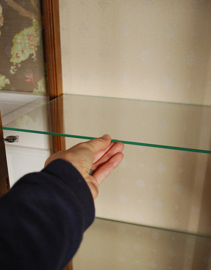 k-1049-f アンティークガラスキャビネットの棚板