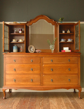 アンティークミラーサイドボード