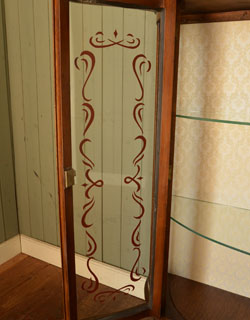 k-571-f アンティーク ガラスキャビネット