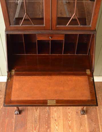 k-737k-f アンティークビューローブックケースのビューロー内