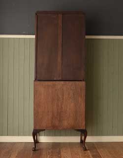 k-737k-f アンティークビューローブックケースの後ろから