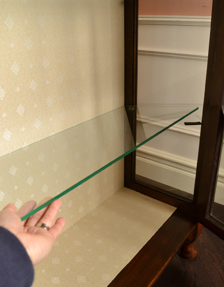 k-745-f アンティークガラスキャビネットの棚板