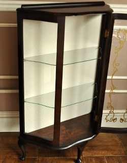 k-748-f アンティークガラスキャビネットの扉内