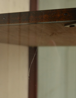 k-787-f アンティークガラスショーケースの傷