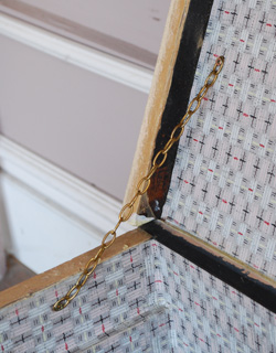 k-907-f アンティークブランケットボックス（クリーム）のチェーン