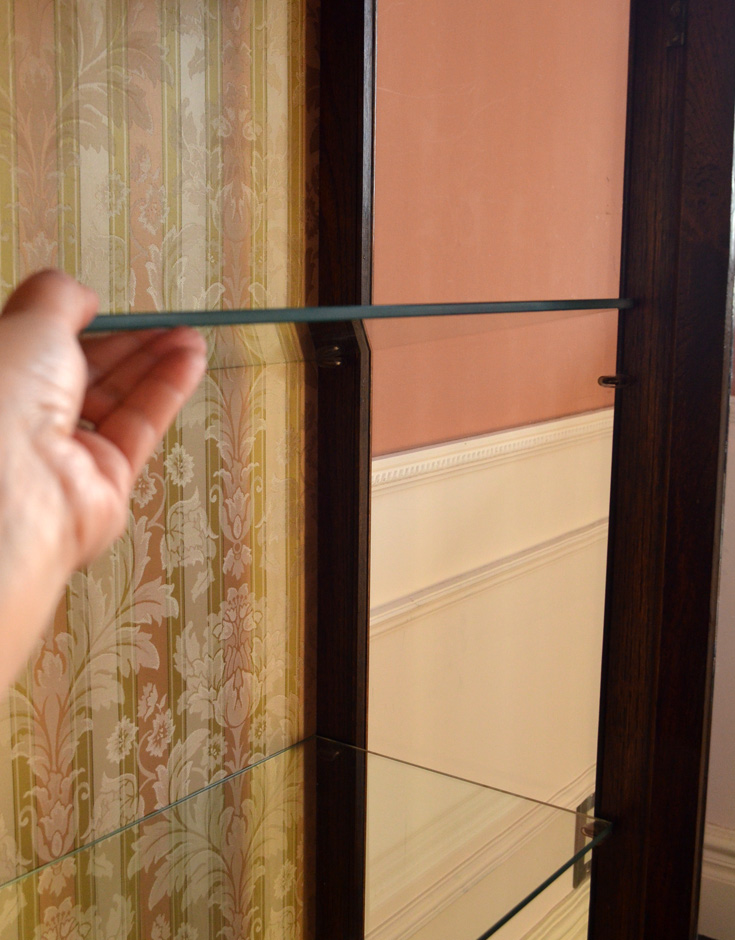 k-938-f アンティークガラスキャビネットの棚板