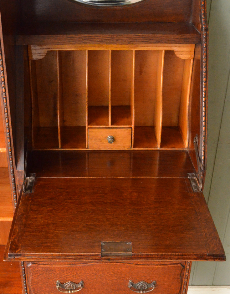 k-941-f アンティークサイドバイサイドのビューロー内