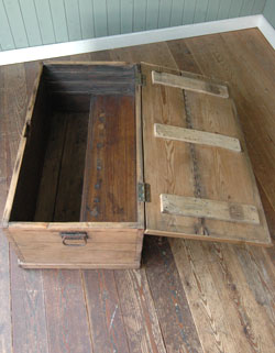 座って、使って、収納バッチリ。アンティークブランケットBOX