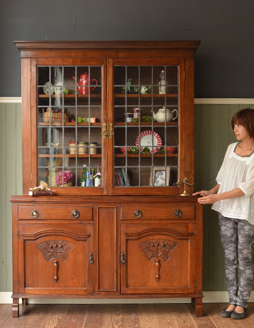 m-242-f アンティークのブックケース