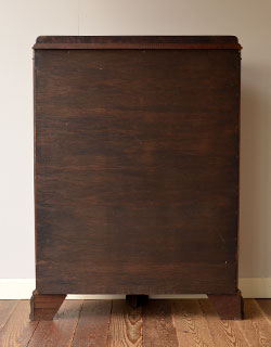 m-292-f アンティークガラスキャビネット（飾り棚）の後ろ