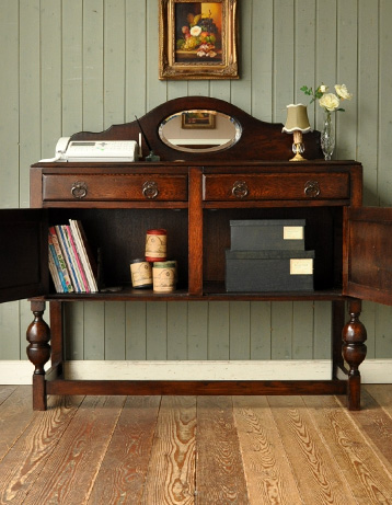 m-310-f アンティークサイドボードのオープン時