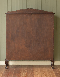 m-313-f アンティークガラスショーケースの後ろ