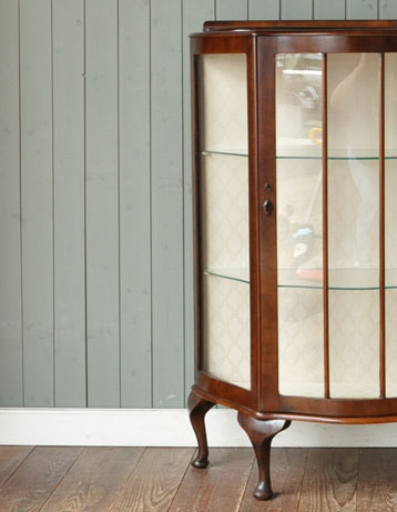 q-169-f アンティーク ガラスキャビネット
