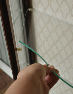 q-169-f アンティーク ガラスキャビネット