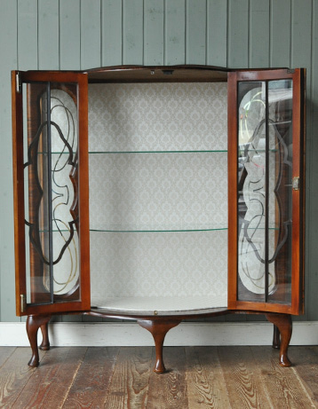 q-172-f アンティーク ガラスキャビネット