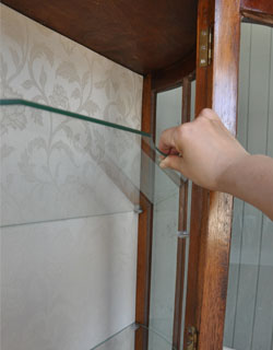 q-204-f アンティーク ガラスキャビネット