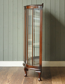 q-206-f アンティーク ガラスキャビネット