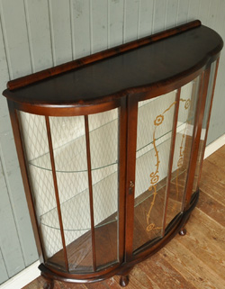 q-206-f アンティーク ガラスキャビネット