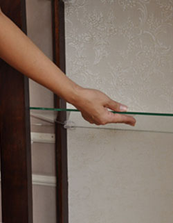 q-220-f アンティーク ガラスキャビネット