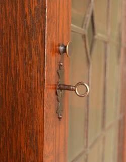 q-248-f アンティークのビューローブックケース