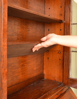 q-248-f アンティークのビューローブックケース