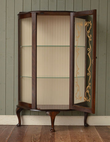 q-250-f アンティーク ガラスキャビネット
