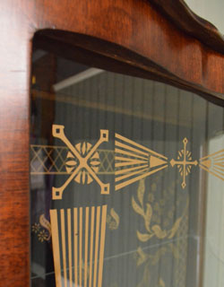 q-255-f アンティーク ガラスキャビネット