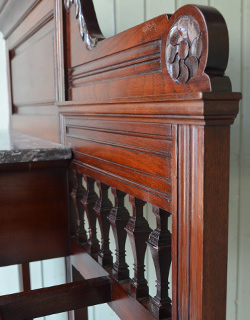 q-293-f アンティークホールスタンドの彫り