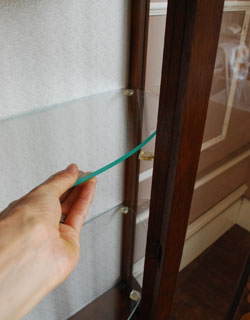 q-305-f アンティークガラスキャビネットの取っ手